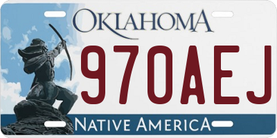 OK license plate 970AEJ