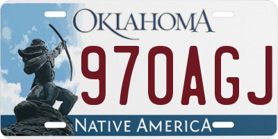 OK license plate 970AGJ