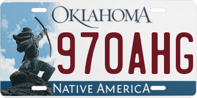 OK license plate 970AHG