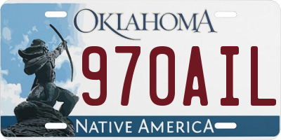 OK license plate 970AIL