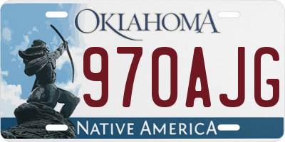 OK license plate 970AJG