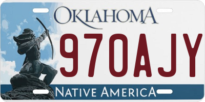 OK license plate 970AJY