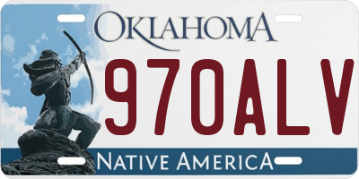 OK license plate 970ALV