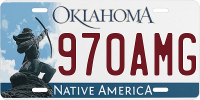 OK license plate 970AMG