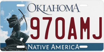 OK license plate 970AMJ