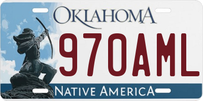OK license plate 970AML