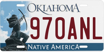OK license plate 970ANL