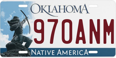 OK license plate 970ANM
