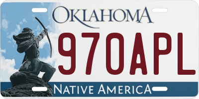 OK license plate 970APL