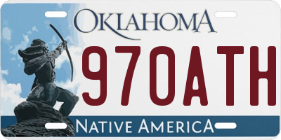 OK license plate 970ATH