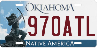 OK license plate 970ATL