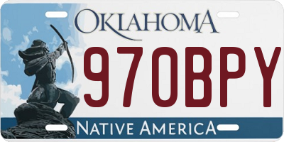 OK license plate 970BPY