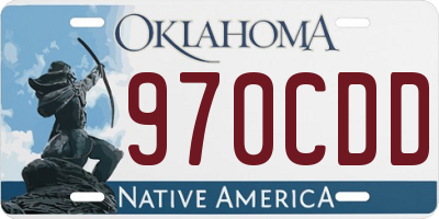 OK license plate 970CDD