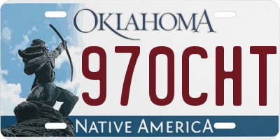 OK license plate 970CHT