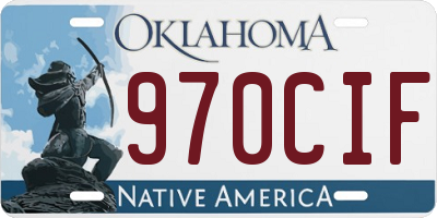 OK license plate 970CIF