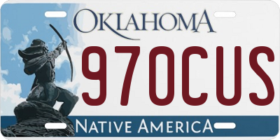 OK license plate 970CUS