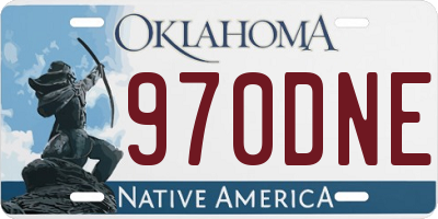 OK license plate 970DNE