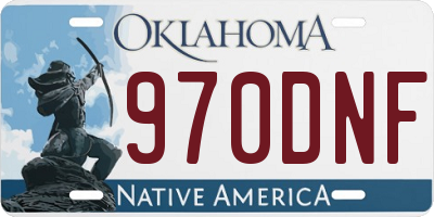 OK license plate 970DNF