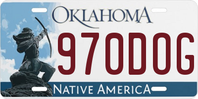 OK license plate 970DOG