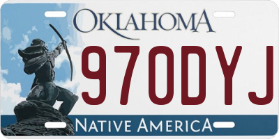 OK license plate 970DYJ