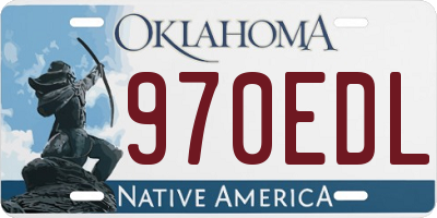 OK license plate 970EDL