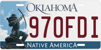 OK license plate 970FDI