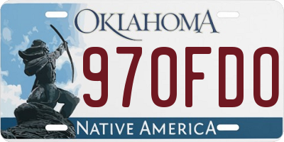OK license plate 970FDO