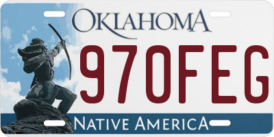 OK license plate 970FEG