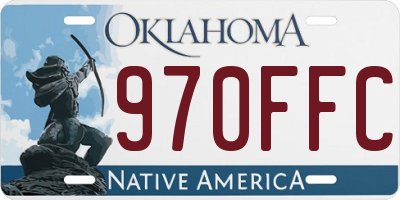 OK license plate 970FFC
