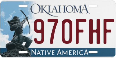 OK license plate 970FHF