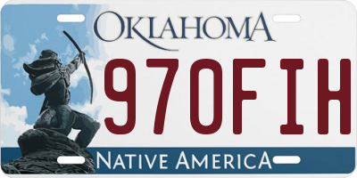 OK license plate 970FIH