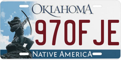OK license plate 970FJE