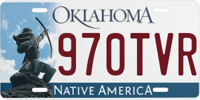 OK license plate 970TVR
