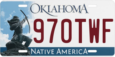 OK license plate 970TWF