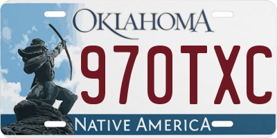 OK license plate 970TXC