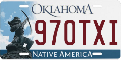 OK license plate 970TXI