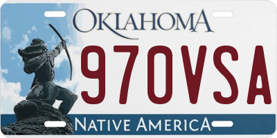 OK license plate 970VSA