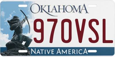 OK license plate 970VSL