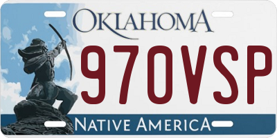 OK license plate 970VSP