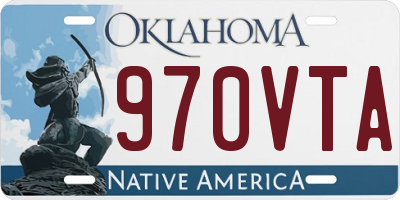 OK license plate 970VTA