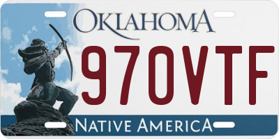 OK license plate 970VTF
