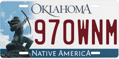 OK license plate 970WNM