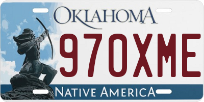 OK license plate 970XME