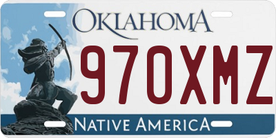 OK license plate 970XMZ