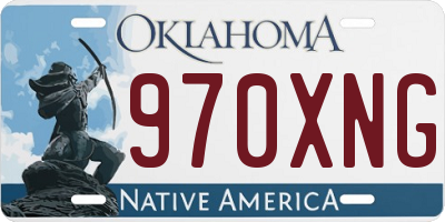 OK license plate 970XNG