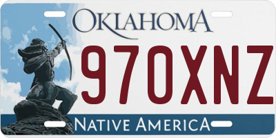 OK license plate 970XNZ