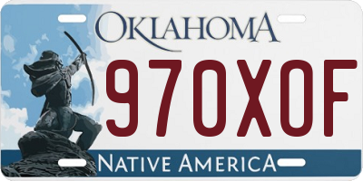 OK license plate 970XOF