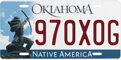 OK license plate 970XOG