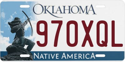 OK license plate 970XQL