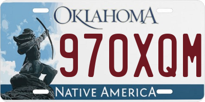 OK license plate 970XQM